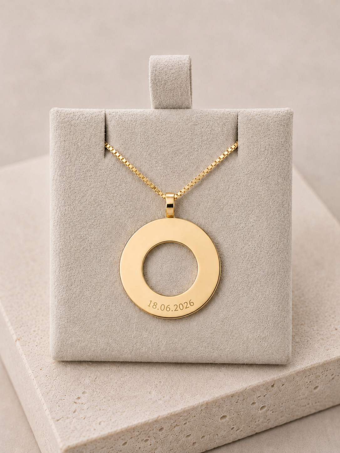 PR - Customized Necklace with long chain - 18K Gold